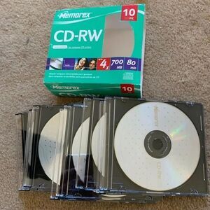 Memorex CD-RW Rewritable Discs Pack of 9